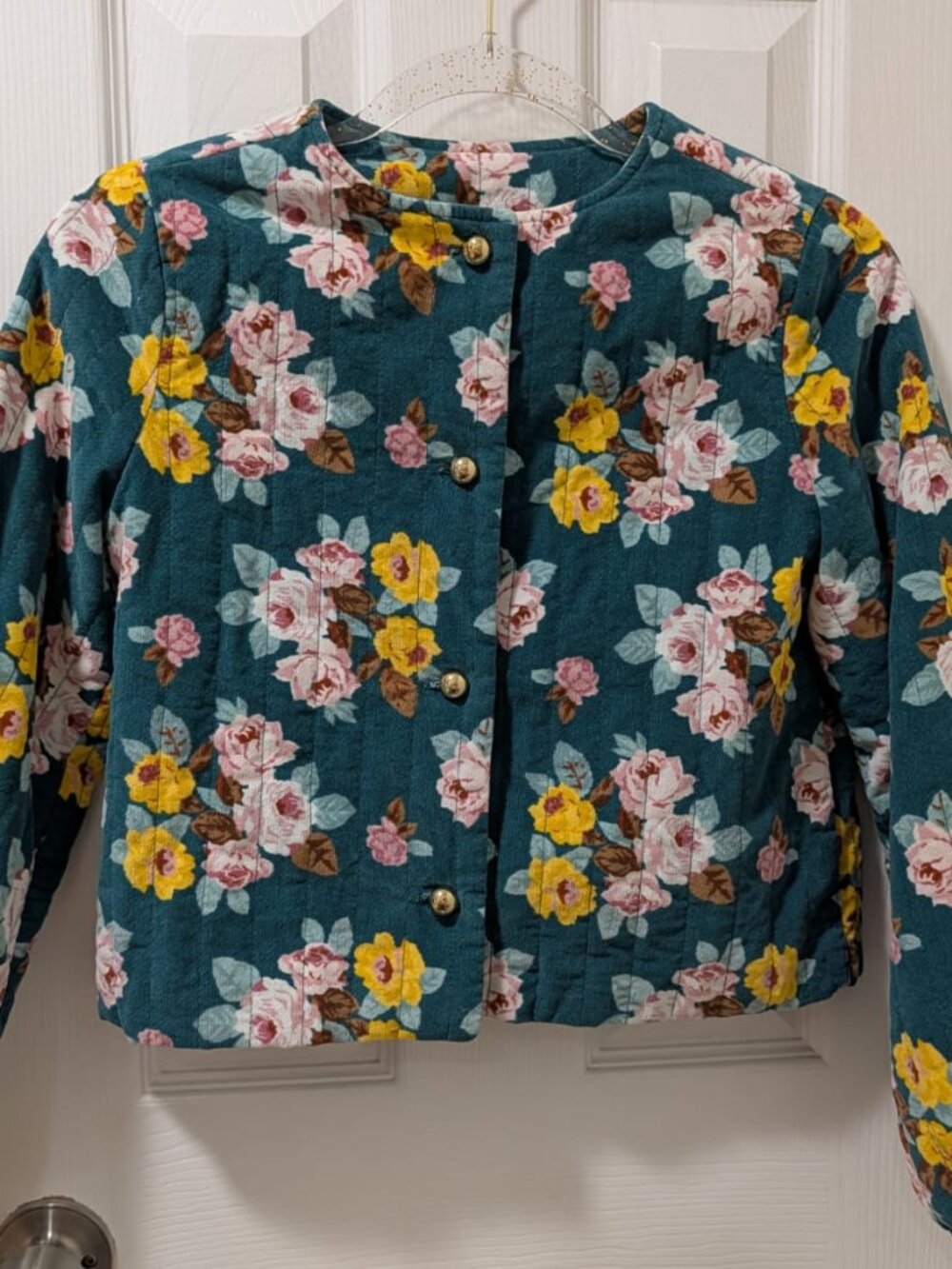 Janie and Jack Floral Quilted Jacket for girls Size: 10/12 (Girl)